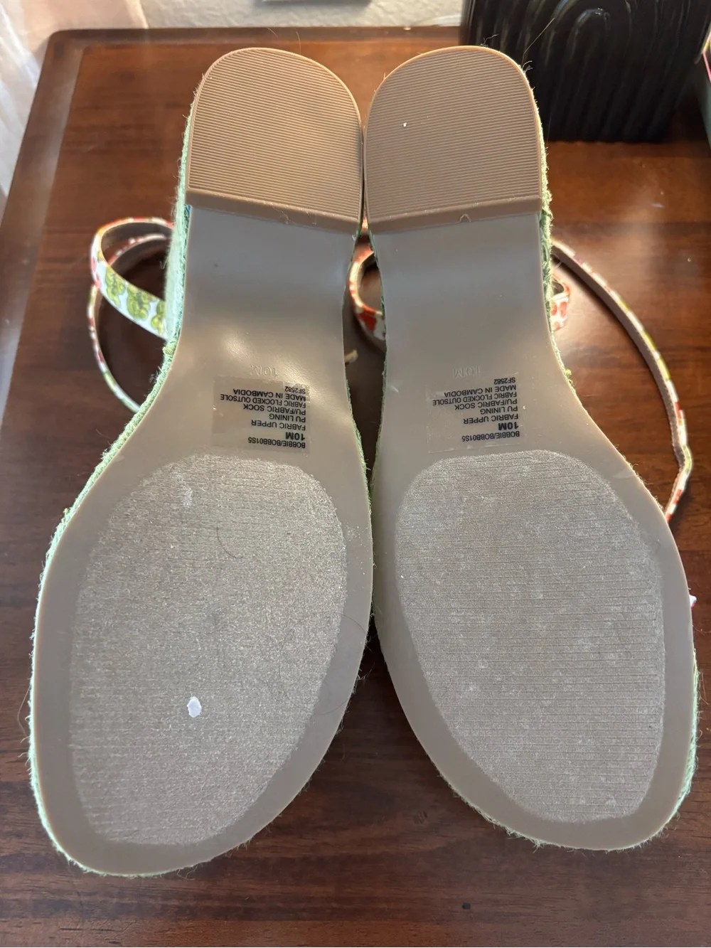 New Betsey Johnson White Espadrille Wedges with Pink Strawberry Appliqués